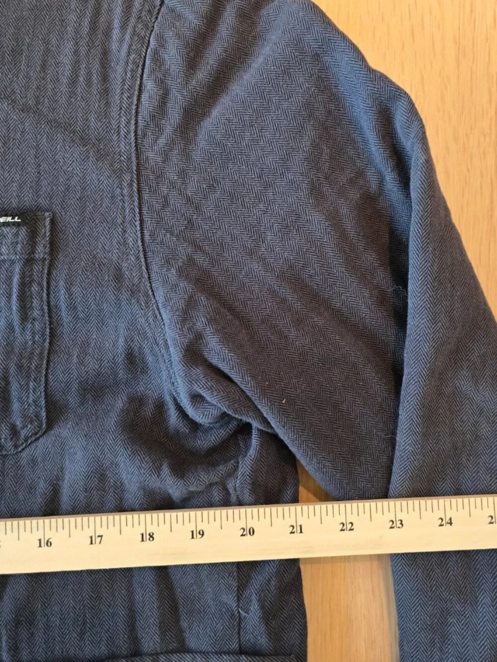 O'Neill Men's Large Grey Classic Fit Herringbone Shirt Jacket w/ Blanket Lining